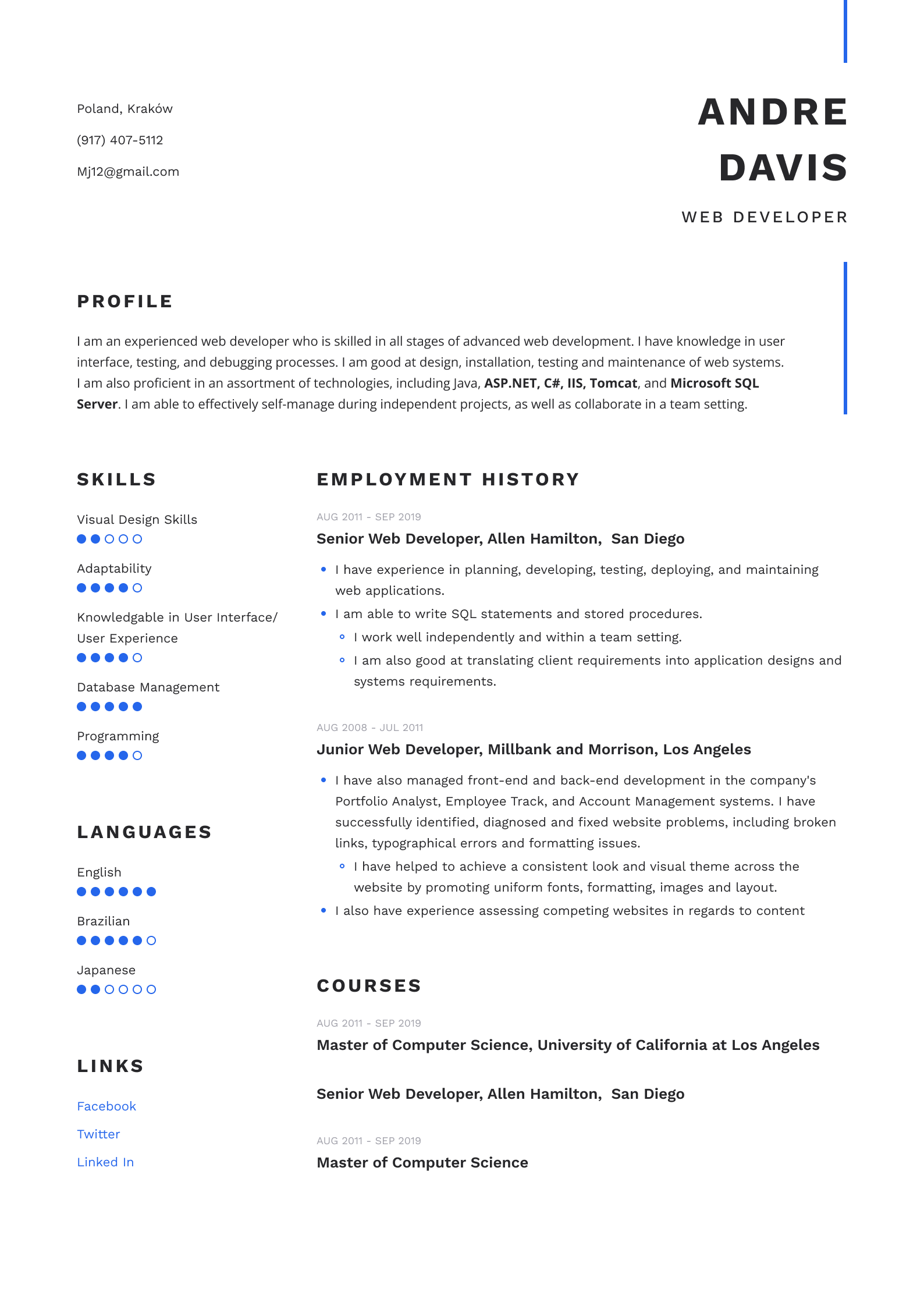 Craft your perfect professional resume