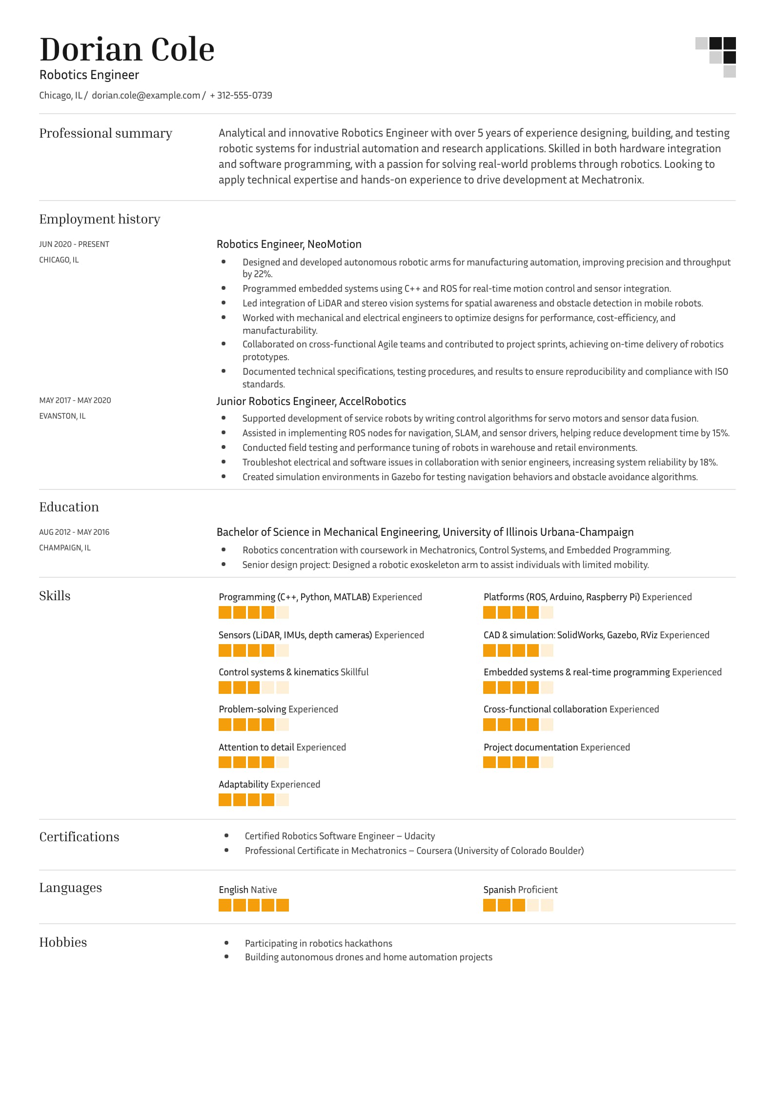 Robotics Engineer