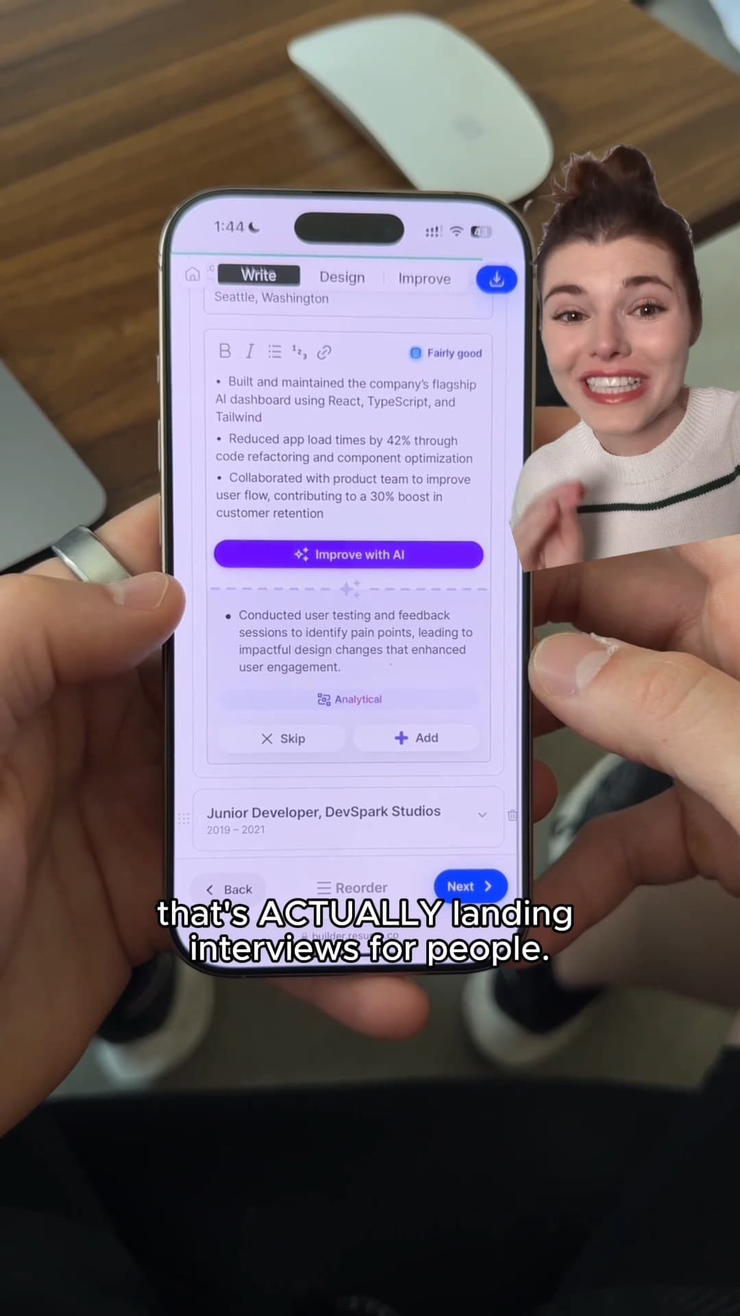 Claire Whitmore, Lead Lab Technician